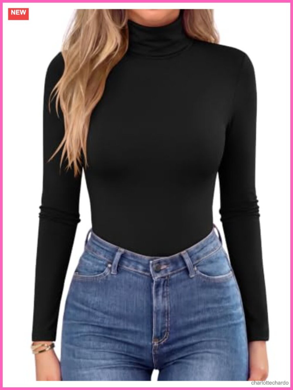Women's Turtleneck Long Sleeve Top Lightweight Stretchy Base Layer T-Shirt